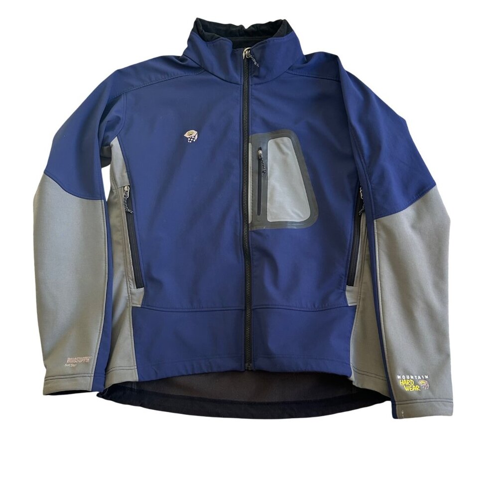 Mountain Hardwear Mens XL Jacket Blue & Gray Windproof Water-Resistant